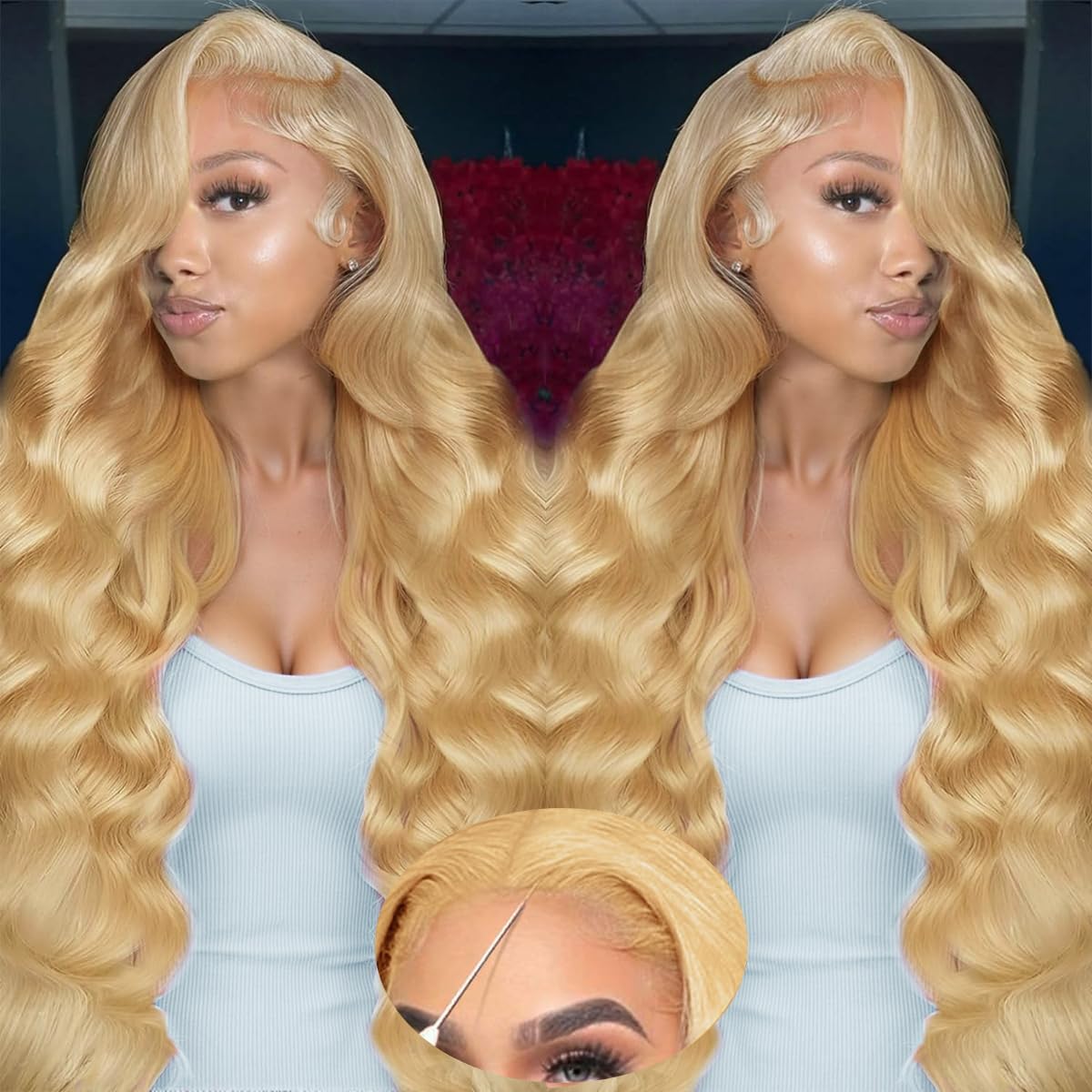 613 Blonde Body Wave Lace Front Wig - 613 Blonde Echthaar-Perücken mit Body-Wave #