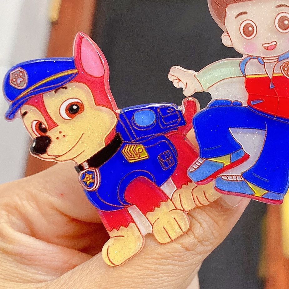 Hair Bundles - Stilvolle Niedliche Cartoon Paw Patrol Acryl-Entenschnabel-Haarspangen