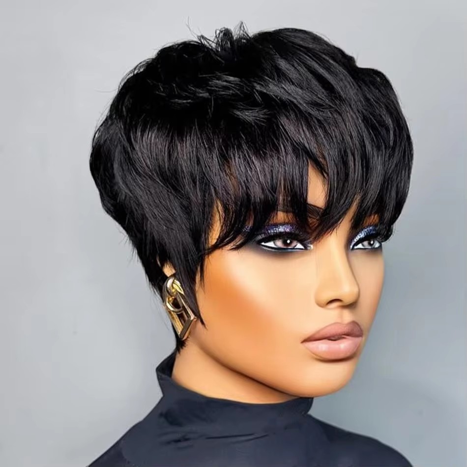 Kurze Pixie-Cut Echthaarperück – Short Pixie Cut Wig Human Hair Cheap Bewertung und Preis