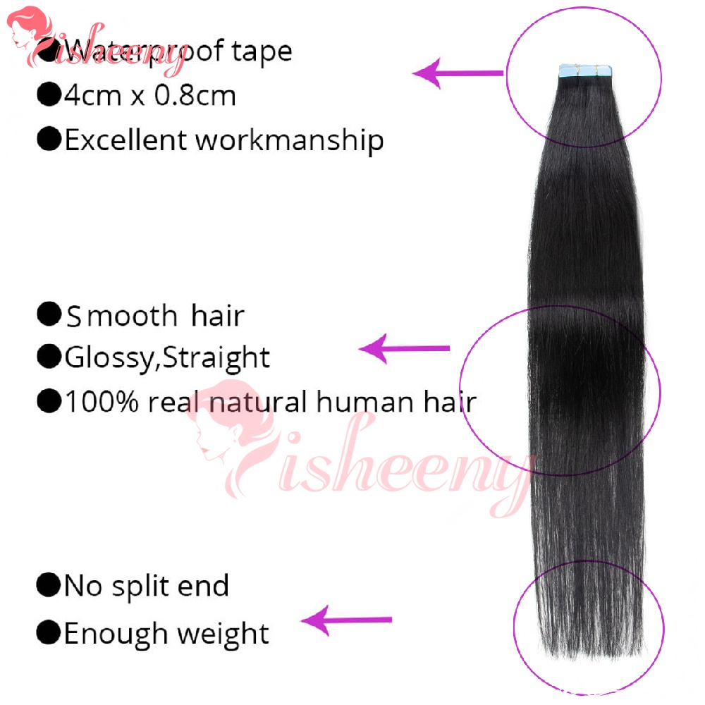 Isheeny – Echthaar-Haarverläng – Invisible Tape In Extensions Real Hair Bewertung und Preis