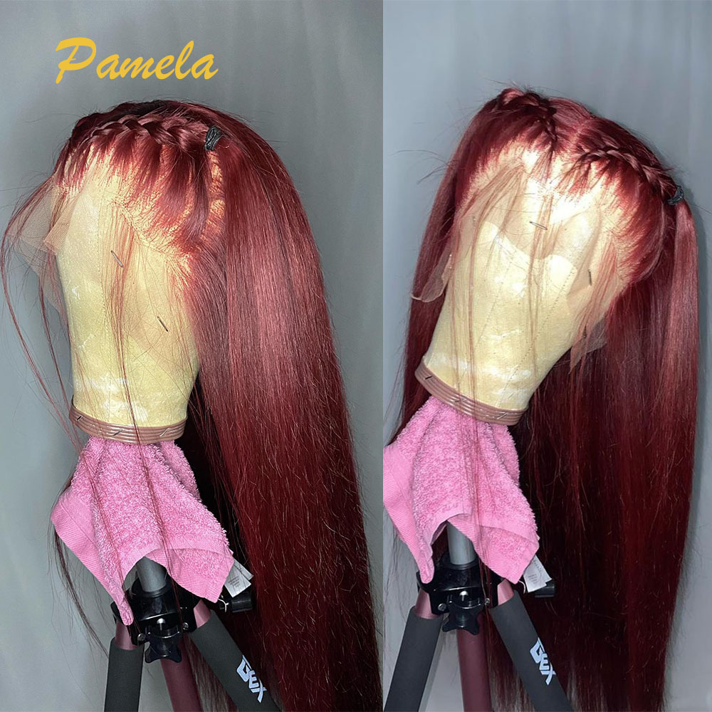 Super doppelt gezogene burgund – Human Hair Wigs Bewertung und Preis