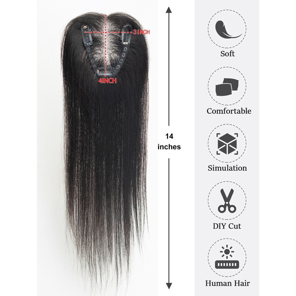 100 % Echthaar-Topper, braune  – Seamless Clip In Hair Extensions Human Hair Bewertung und Preis