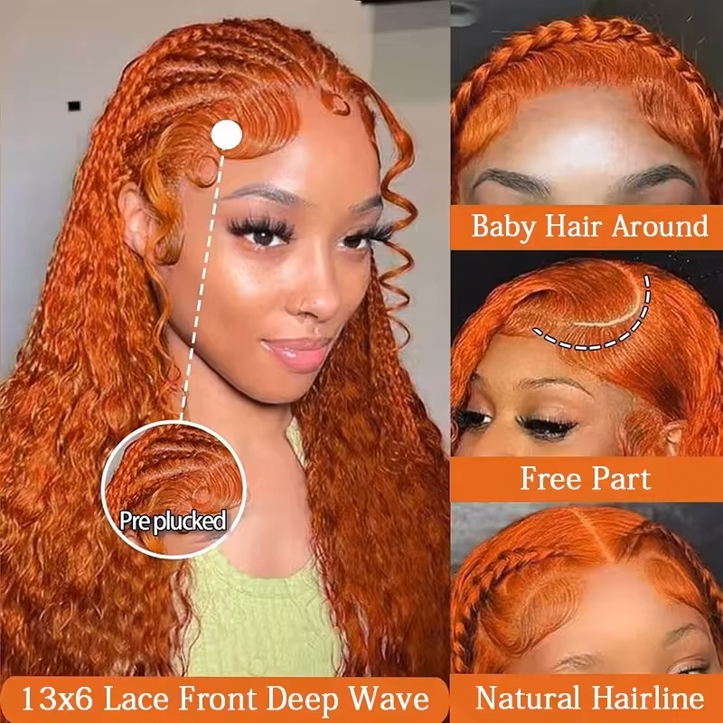 220% Dichte Ingwer-Orange Wass – Lace Front Wigs Bewertung und Preis