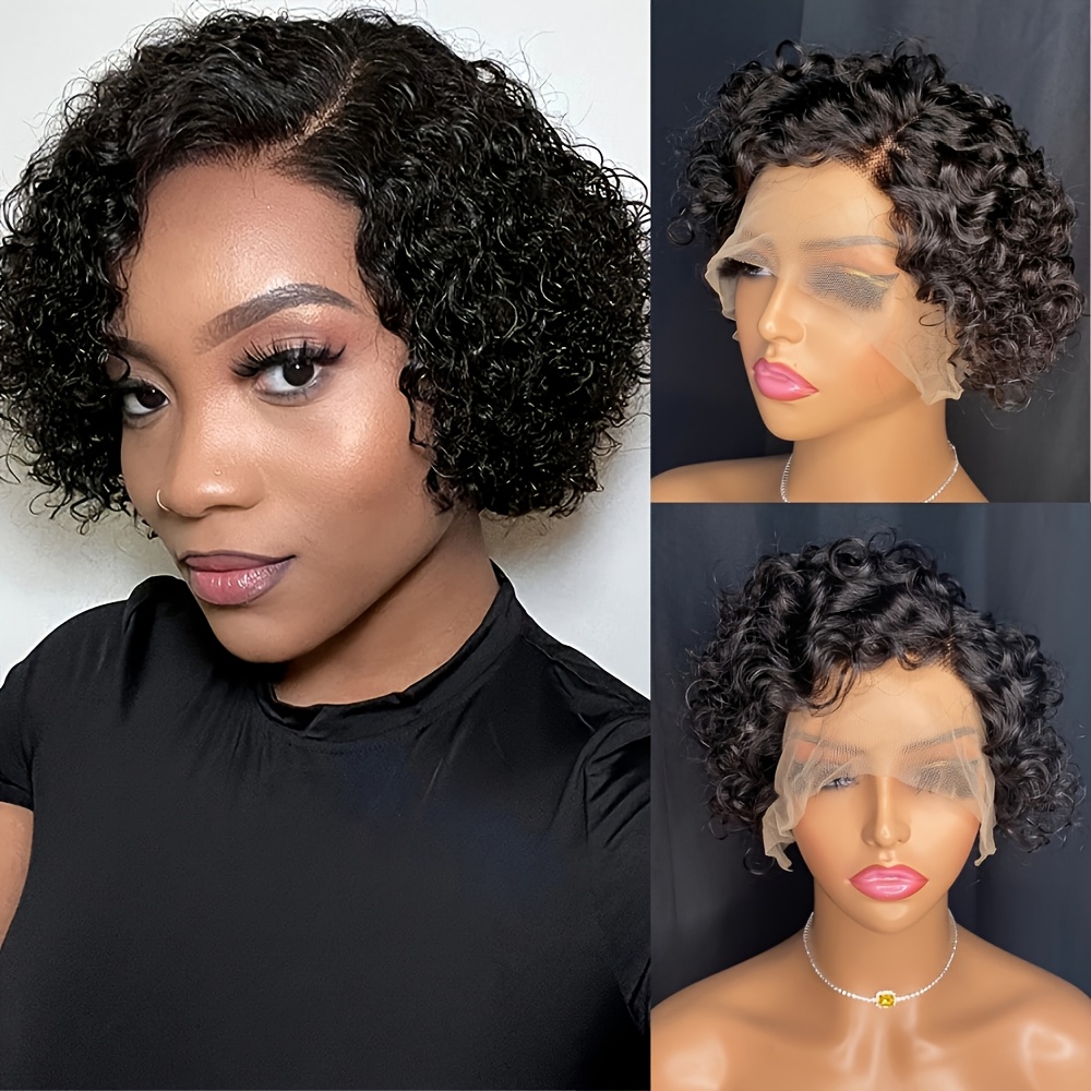 Kurze lockige 13x1 Lace Curly  – Glueless Wear And Go Human Hair Wig Bewertung und Preis